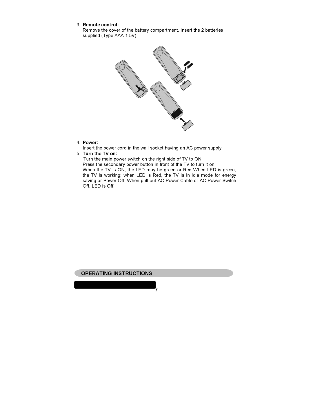 AOC L15X421, L20S421, L20W421 user manual Operating Instructions 