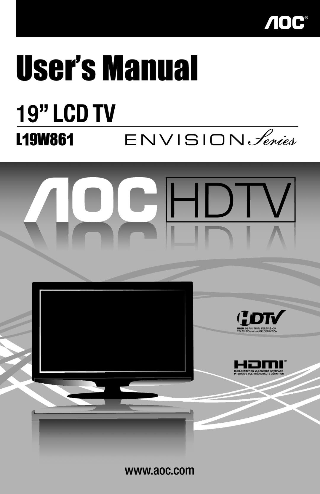 AOC L19W861 manual 