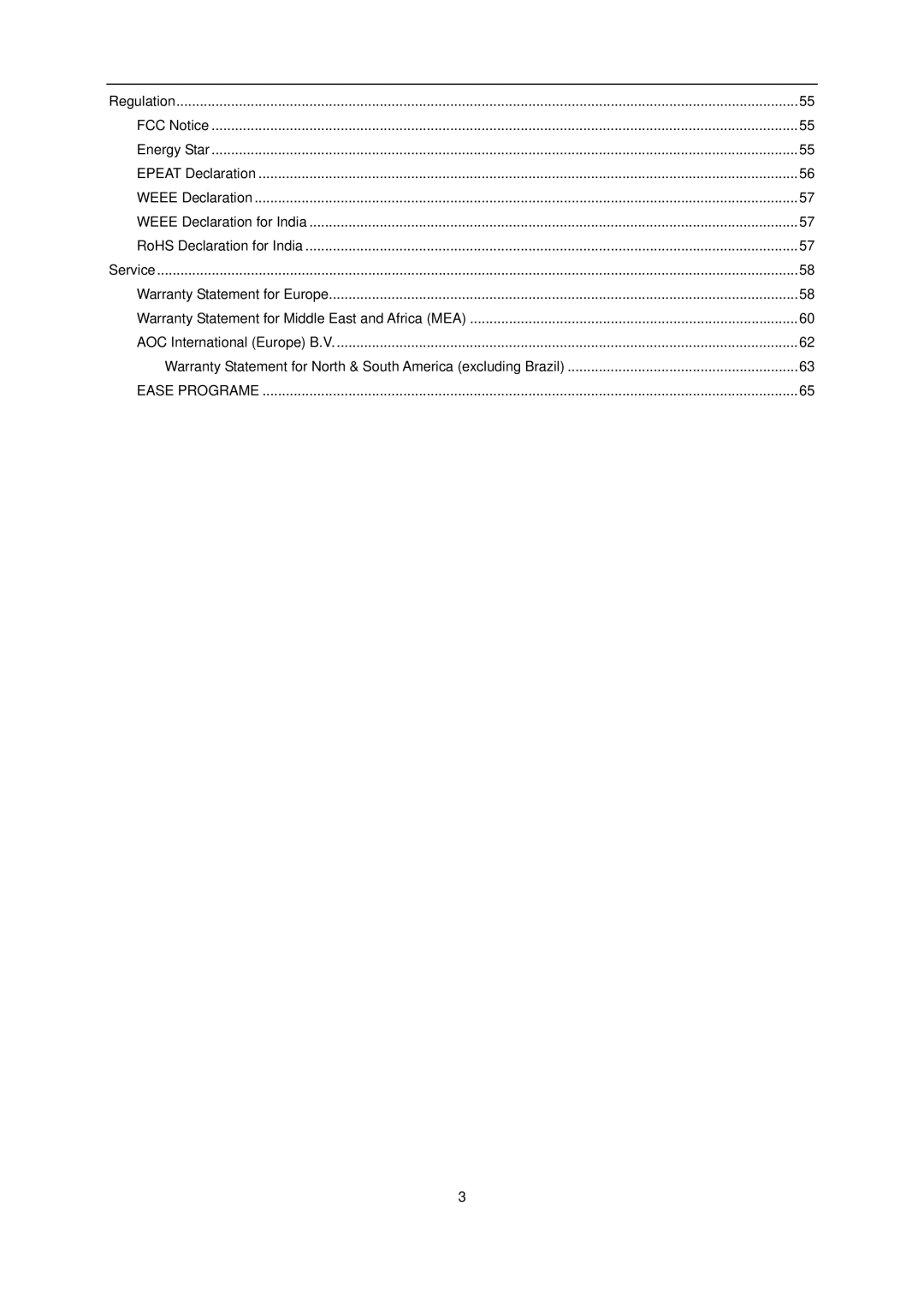 AOC l2080SW manual Ease Programe 