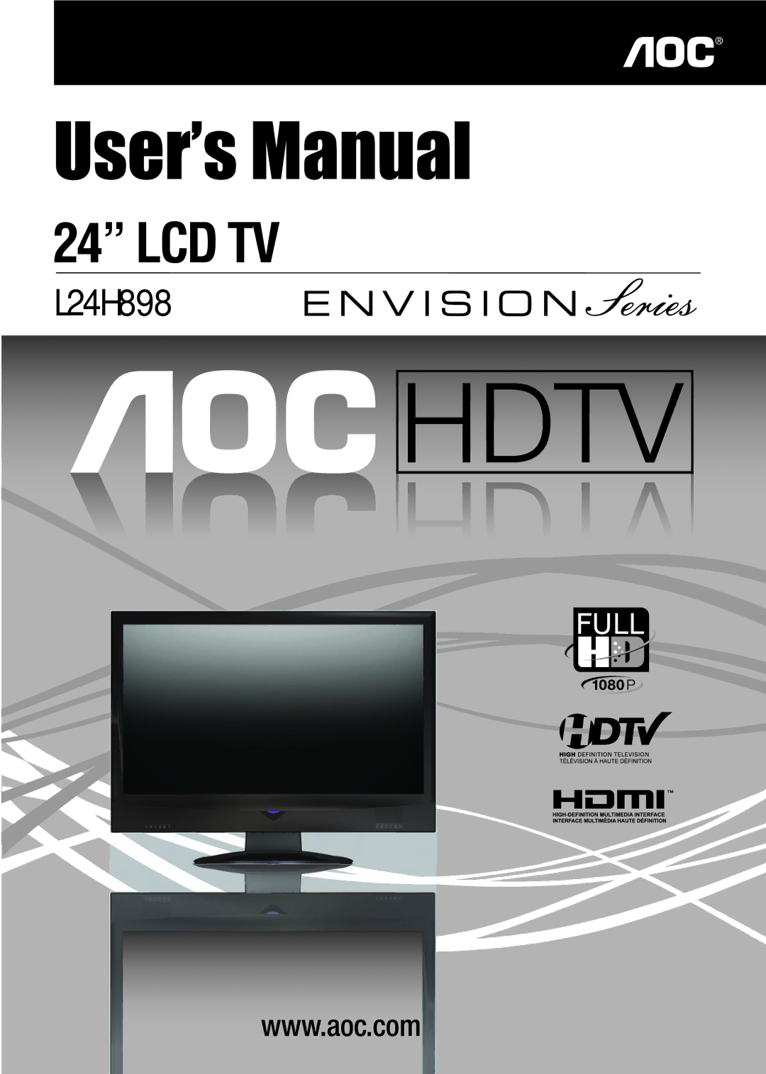 AOC L24H898 manual Lcd Tv 