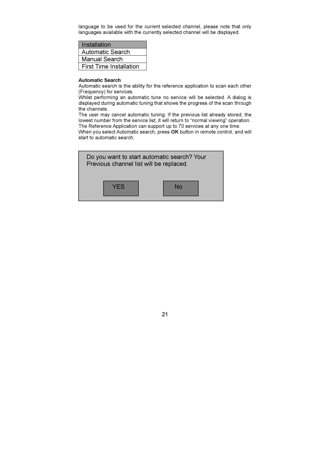 AOC L37W781B, L26W781B, L32W781B, L42W781B user manual Automatic Search 