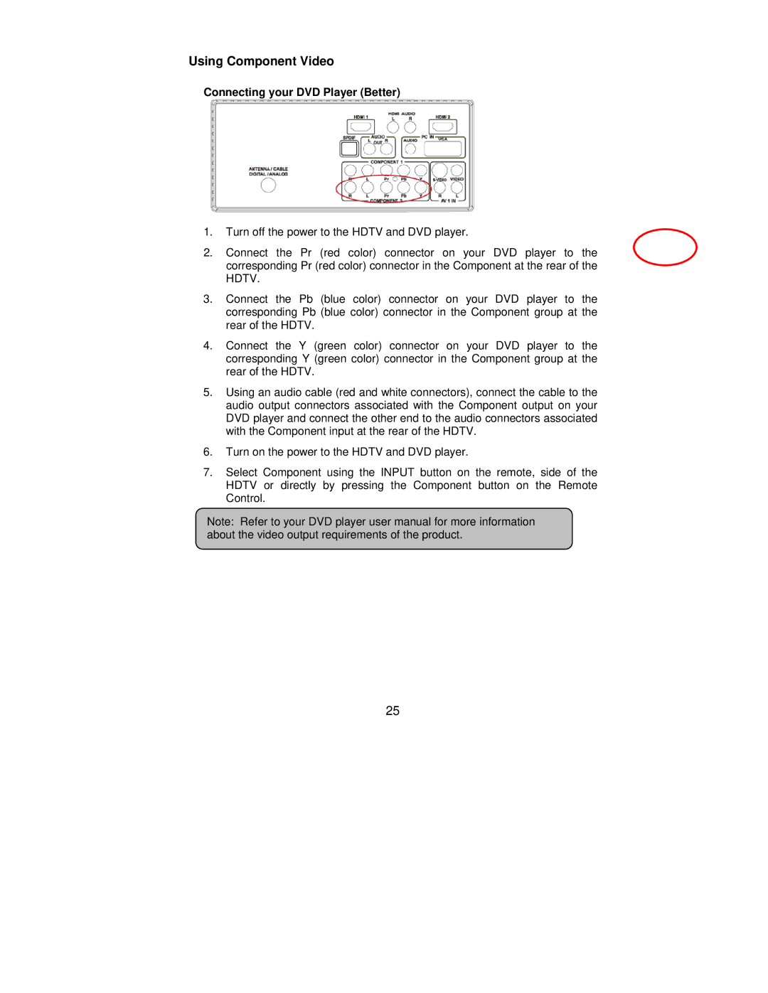 AOC L42H861 manual Using Component Video, Connecting your DVD Player Better 