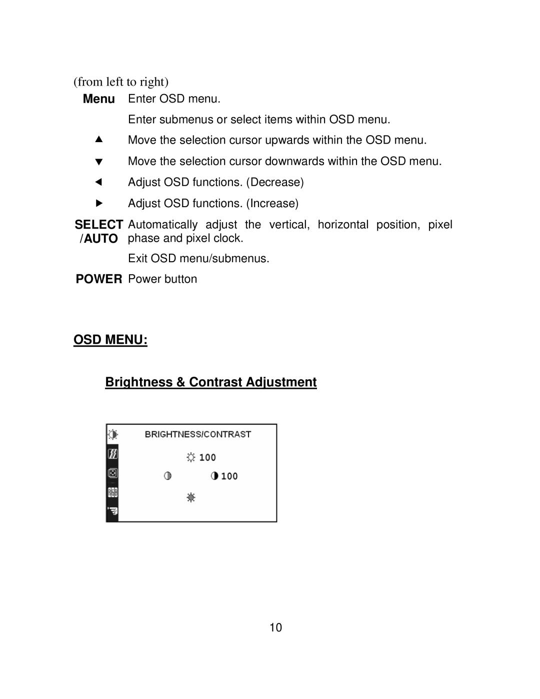 AOC LM740 user manual OSD Menu 