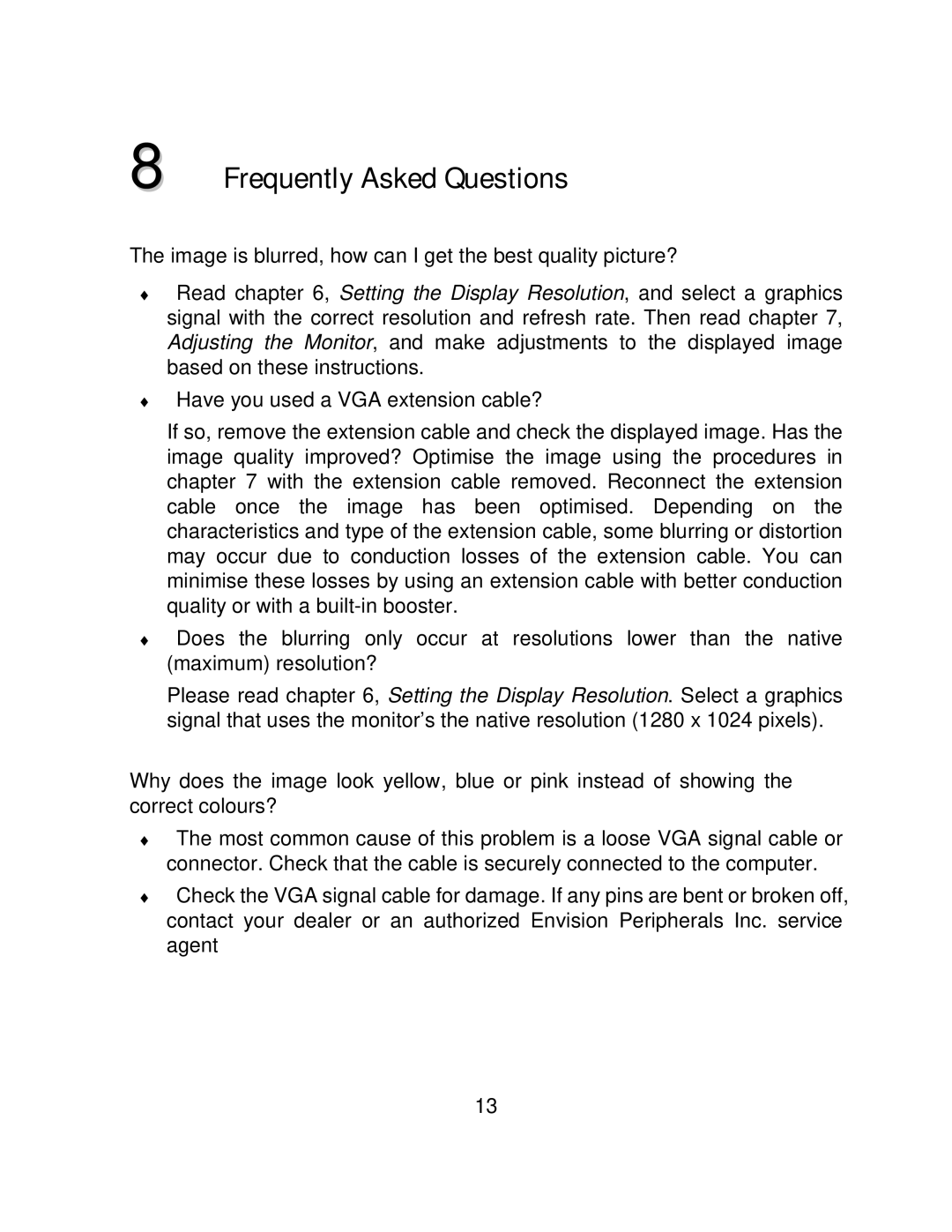 AOC LM740 user manual Frequently Asked Questions, Image is blurred, how can I get the best quality picture? 