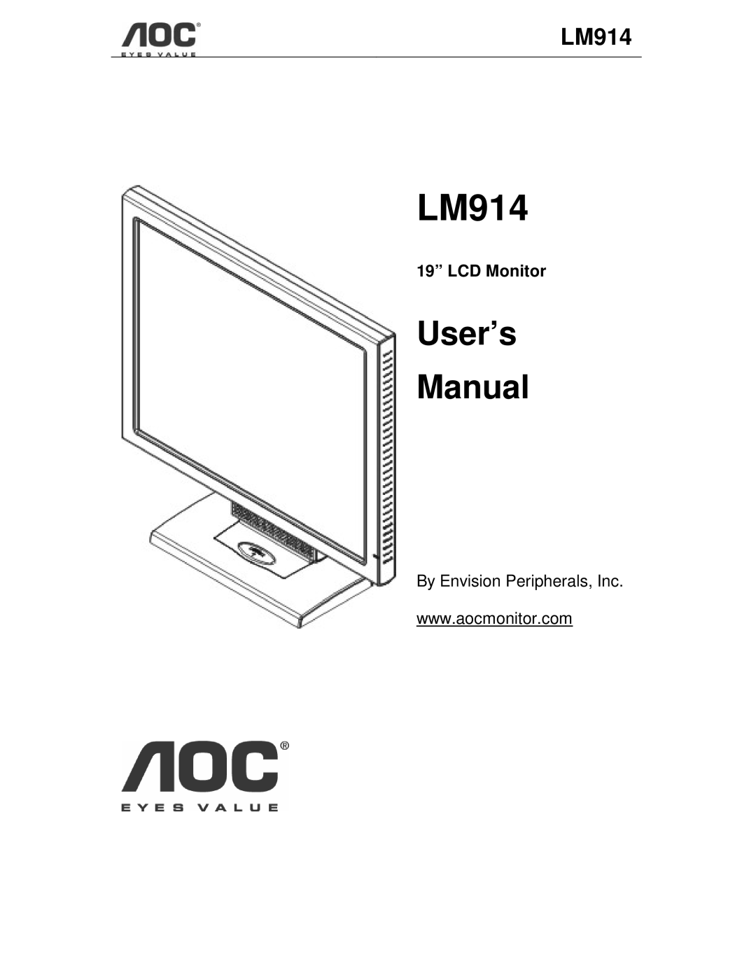 AOC LM914 user manual LCD Monitor 