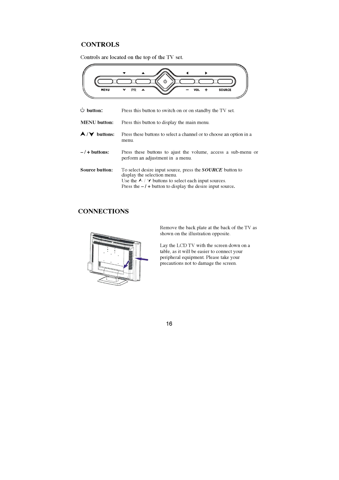 AOC N27W551T, N32W551T user manual Controls, Connections, Menu 