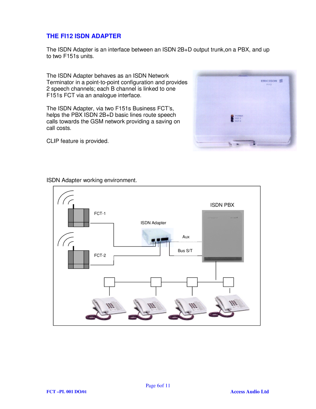 AOC none manual FI12 Isdn Adapter 