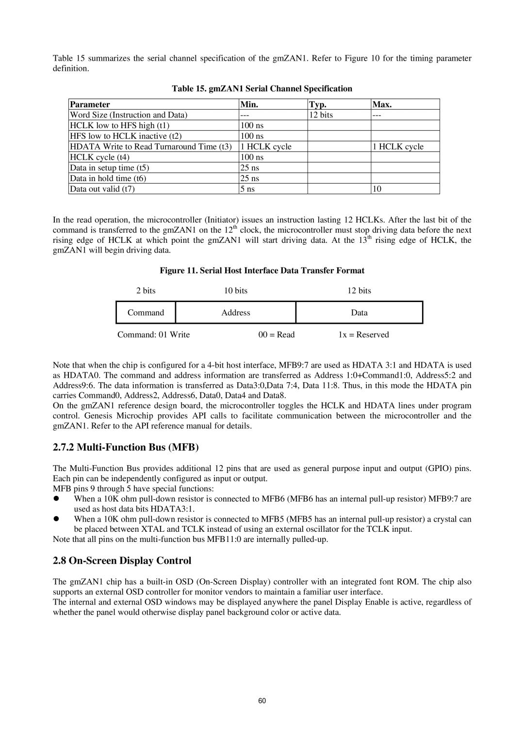 AOC P/N : 41A50-144 service manual Multi-Function Bus MFB, On-Screen Display Control 