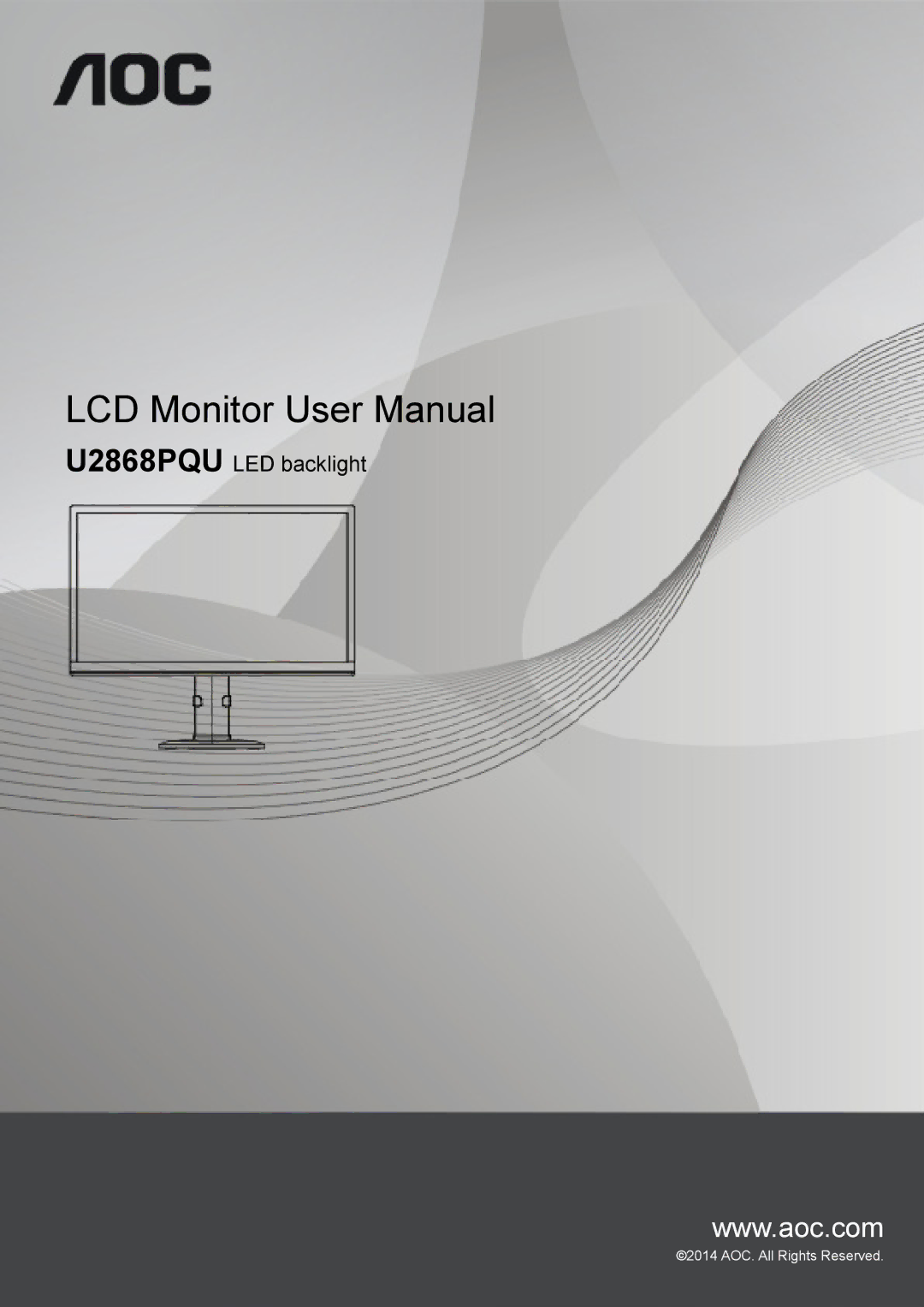 AOC user manual U2868PQU LED backlight 