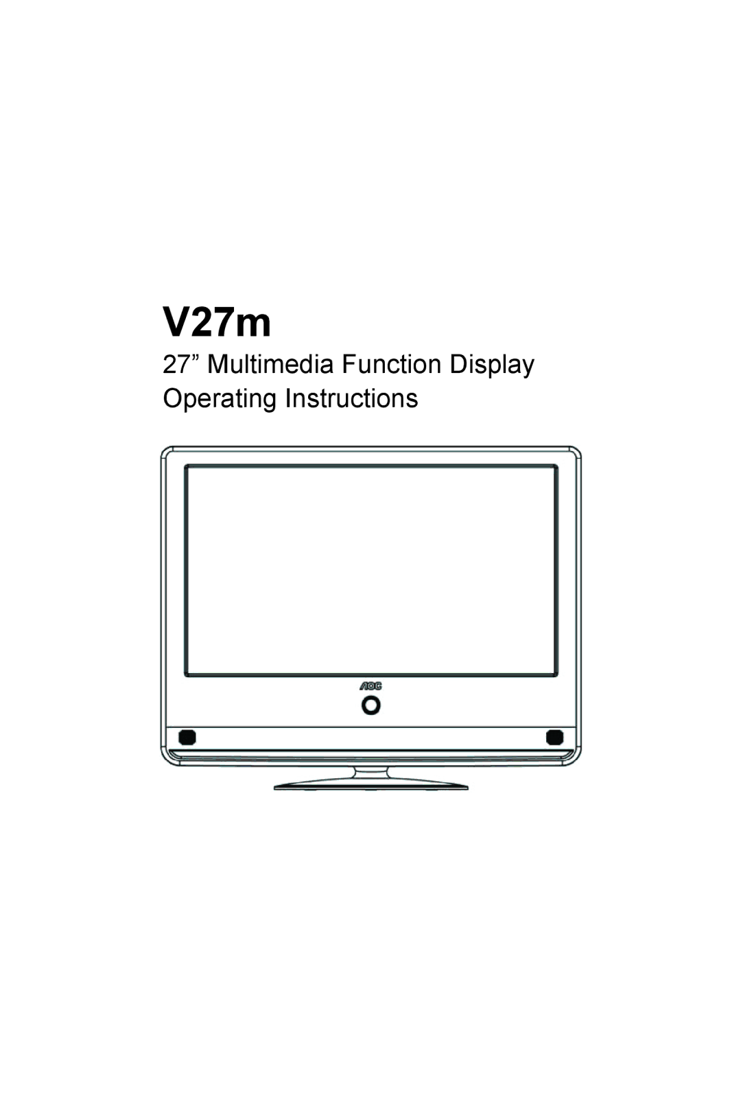 AOC V27M manual V27m 