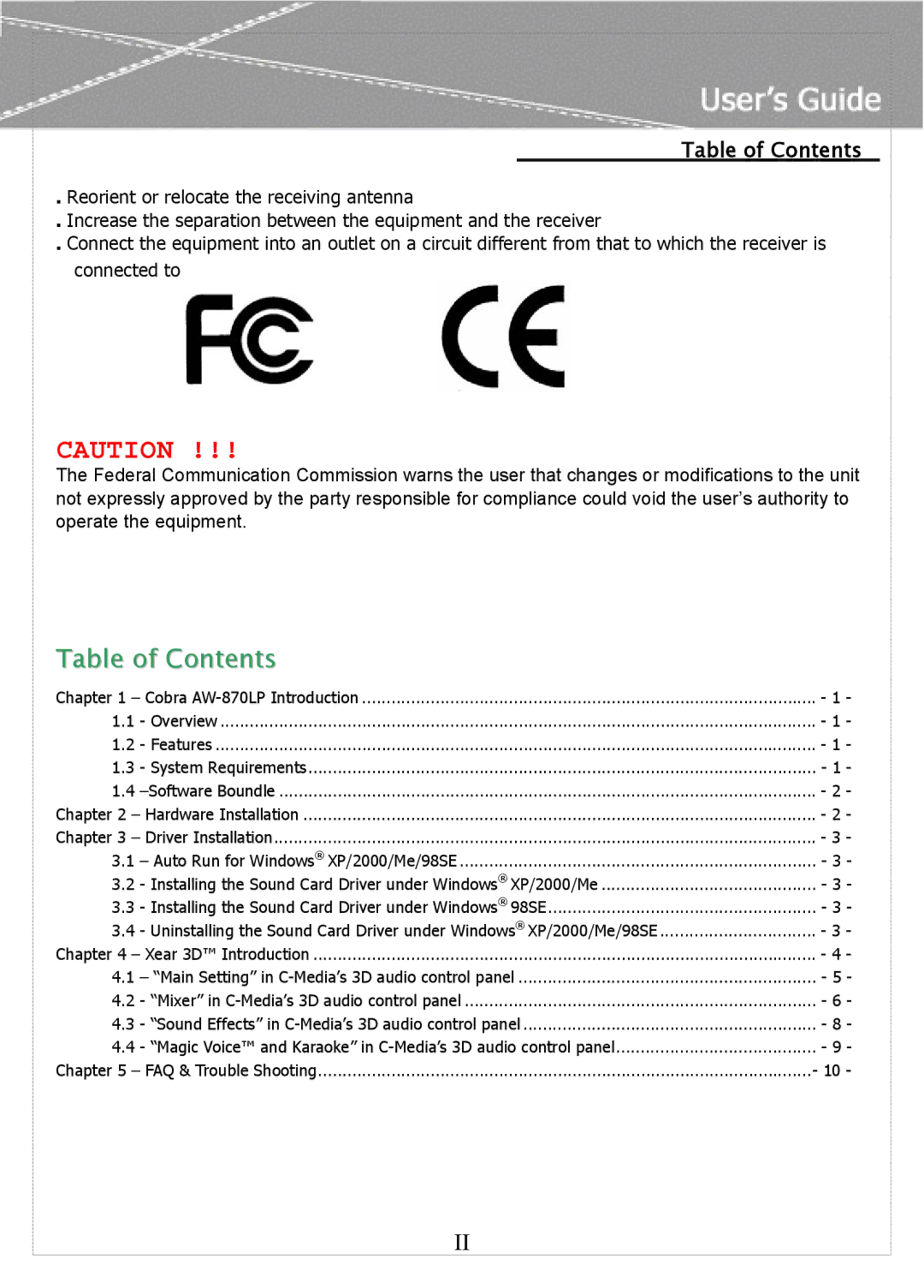 AOpen AW-870LP manual Table of Contents 