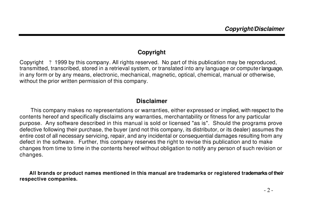 AOpen AW540 Series manual Copyright/Disclaimer 