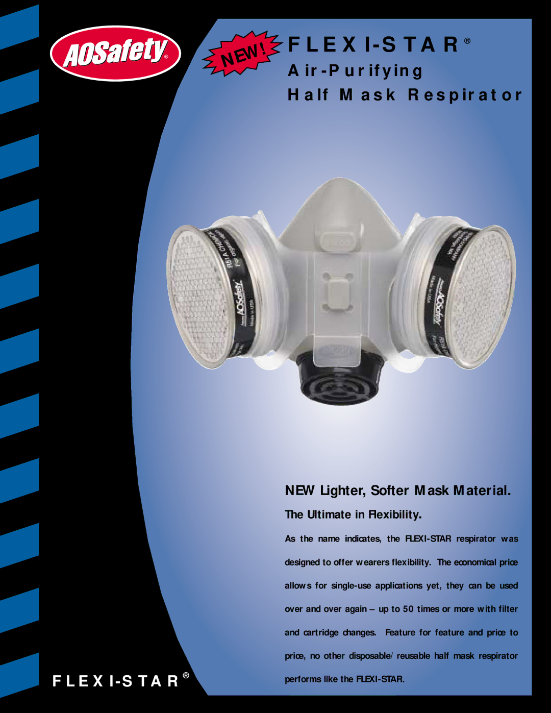 AOSafety Half Mask Respirator manual Flexi-Star 