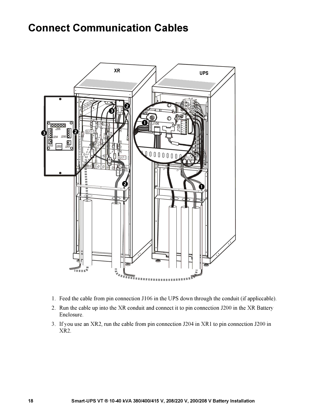 APC 10-40 KVA 380/400/415 V manual Connect Communication Cables 