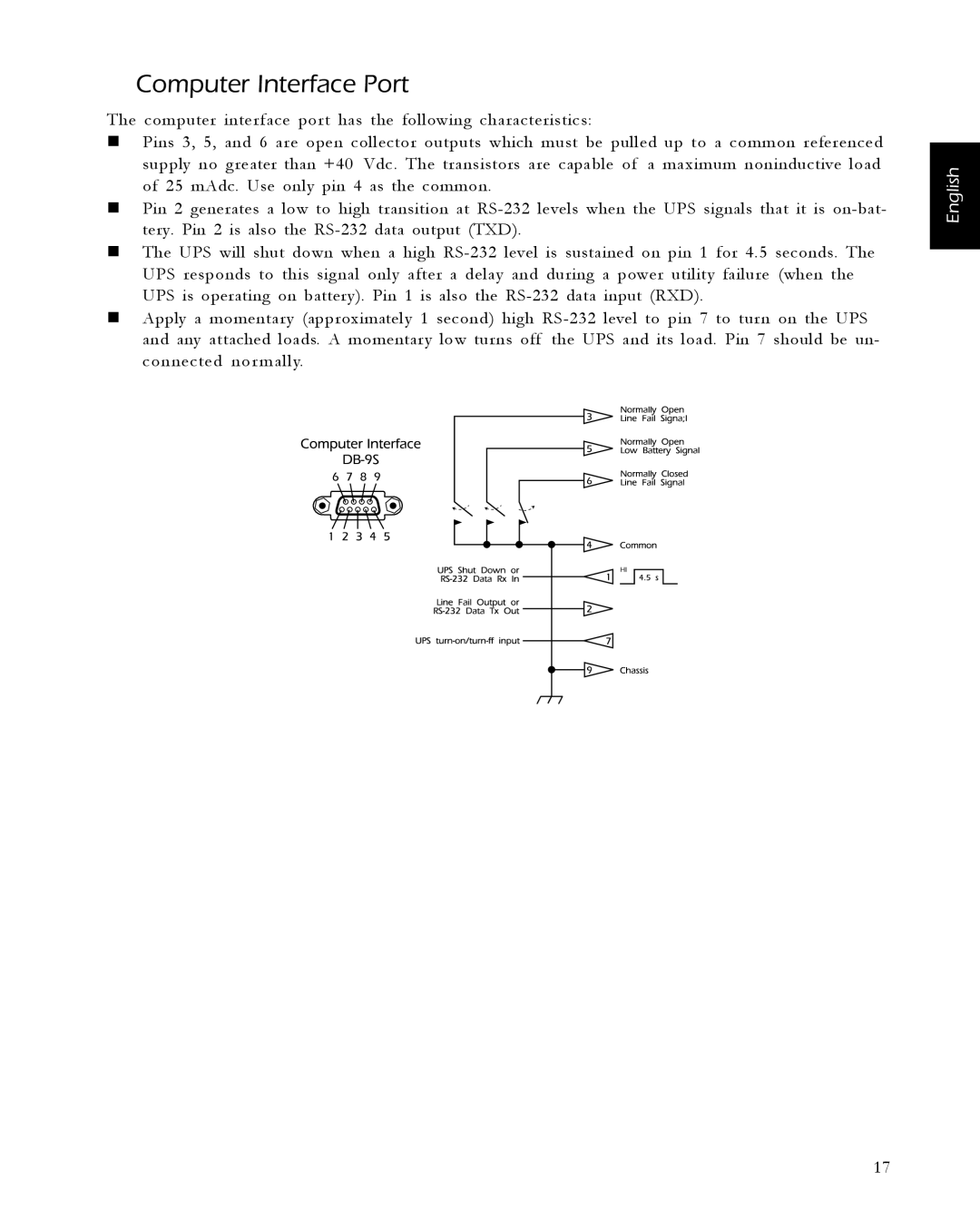 APC 650, 1400, 420, 1000 user manual Computer Interface Port 