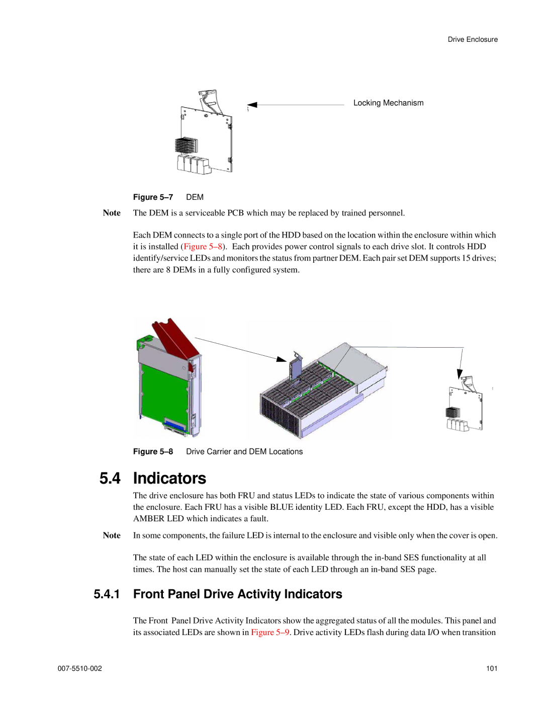 APC 15000 RAID manual Front Panel Drive Activity Indicators 