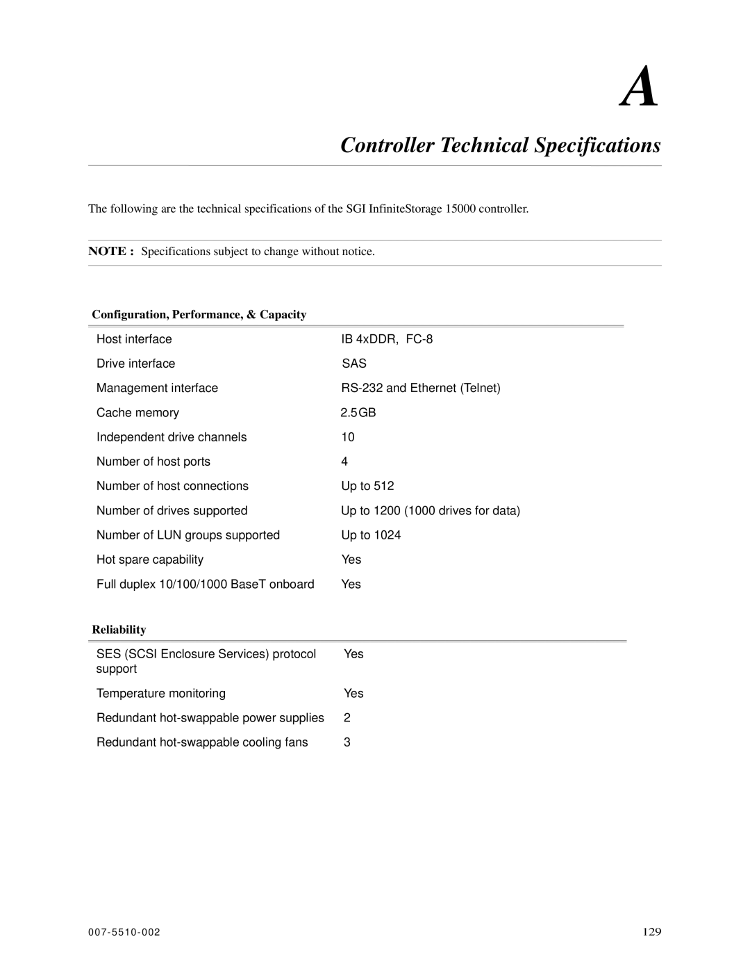 APC 15000 RAID manual Configuration, Performance, & Capacity, Reliability 