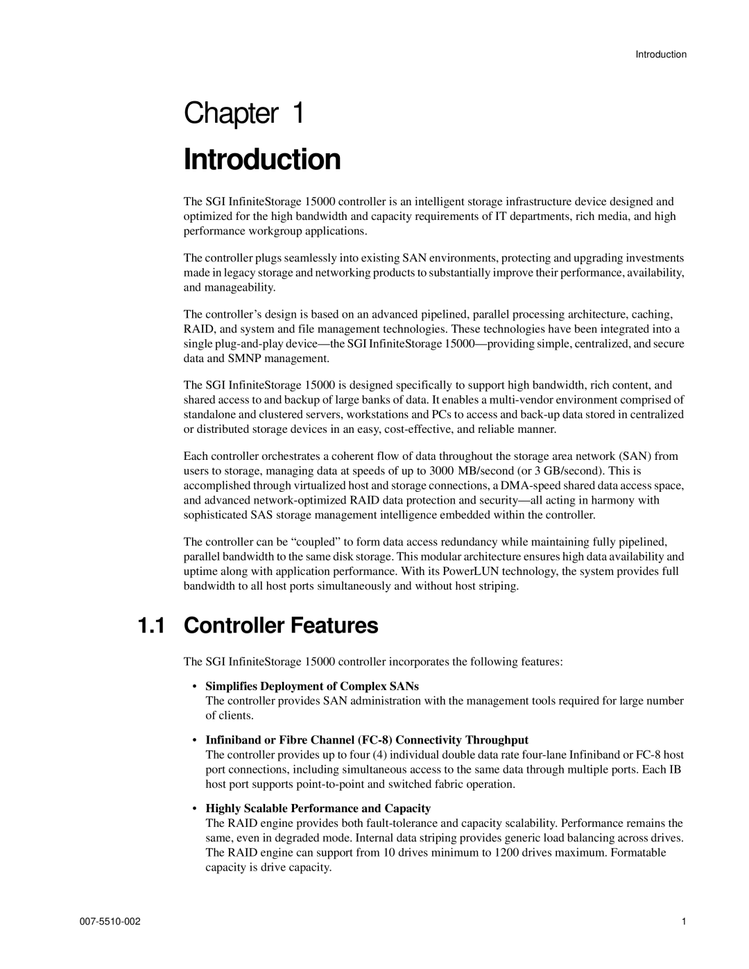 APC 15000 RAID manual Introduction, Controller Features, Simplifies Deployment of Complex SANs 