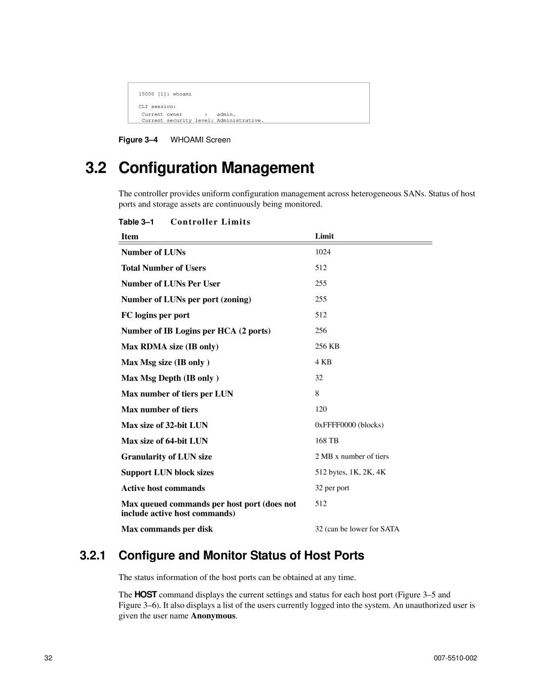 APC 15000 RAID manual Configuration Management, Configure and Monitor Status of Host Ports 