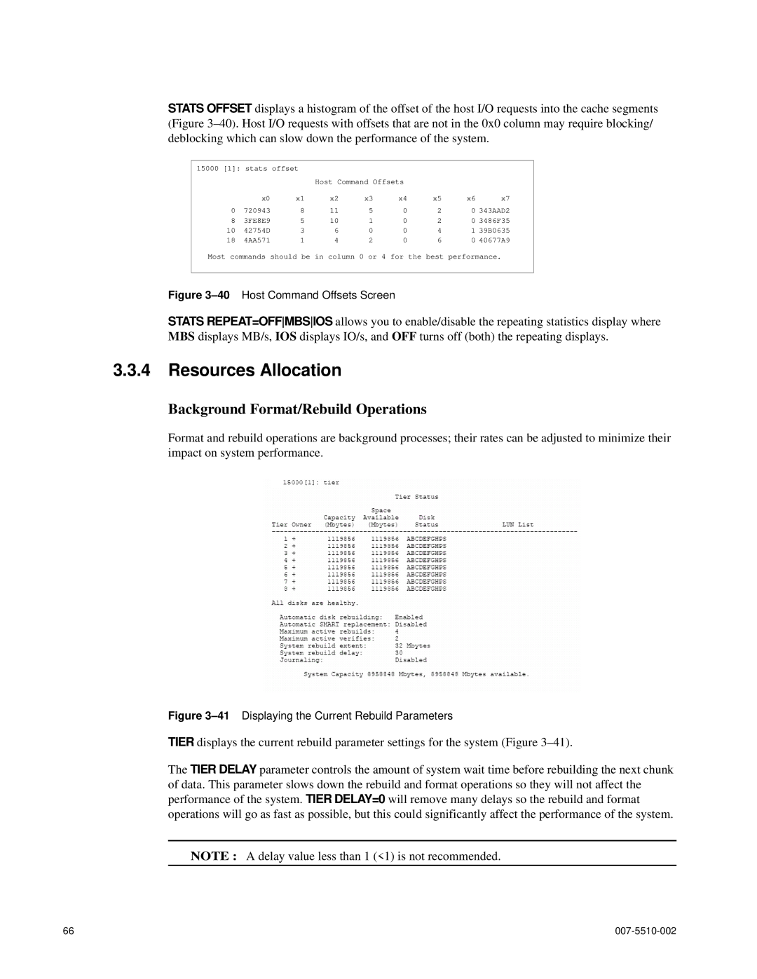 APC 15000 RAID manual Resources Allocation, Background Format/Rebuild Operations 