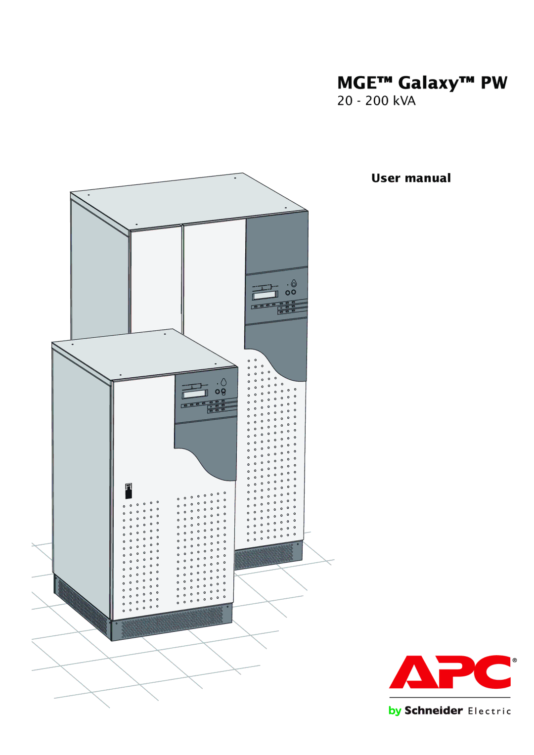 APC 20 - 200 KVA user manual MGE Galaxy PW 