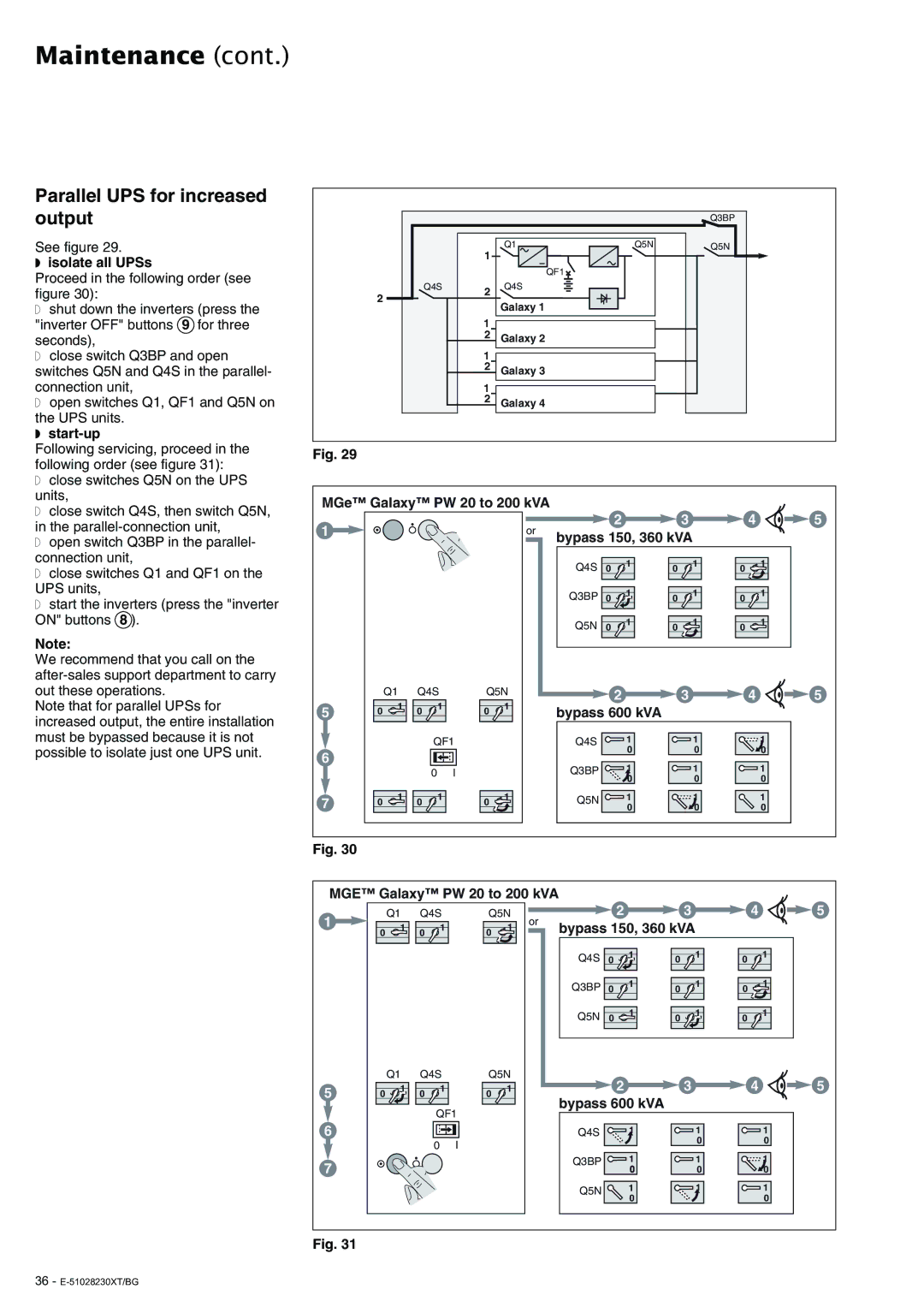 APC 20 - 200 KVA user manual Parallel UPS for increased output, Isolate all UPSs 