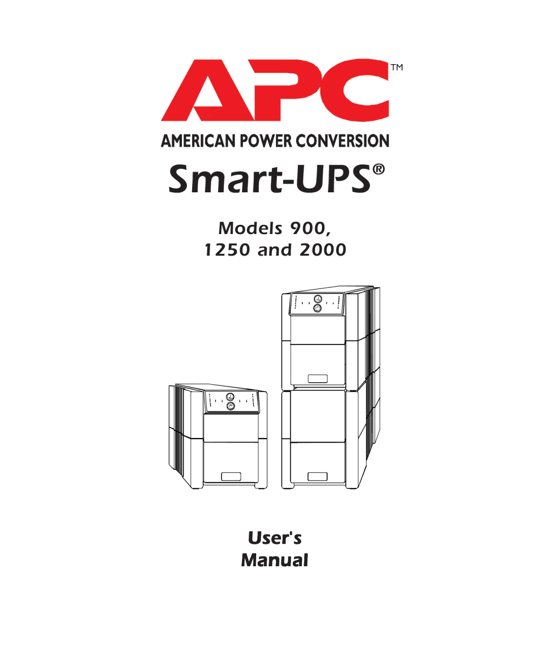 APC 900, 2000, 1250 user manual Smart-UPS 