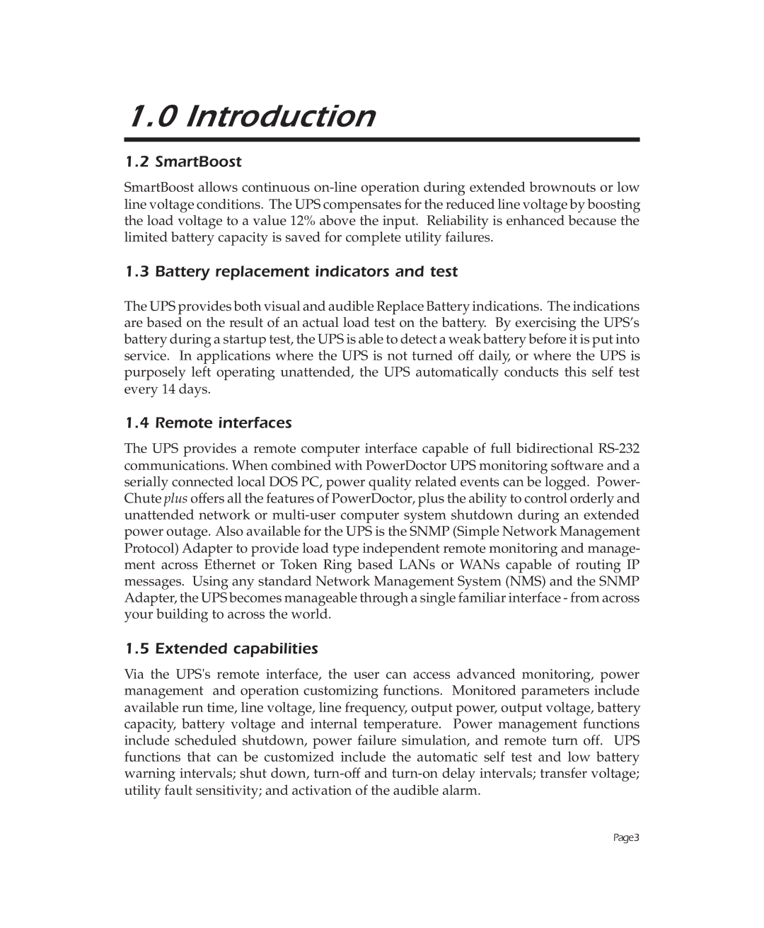 APC 1250, 2000, 900 user manual SmartBoost, Battery replacement indicators and test, Remote interfaces, Extended capabilities 