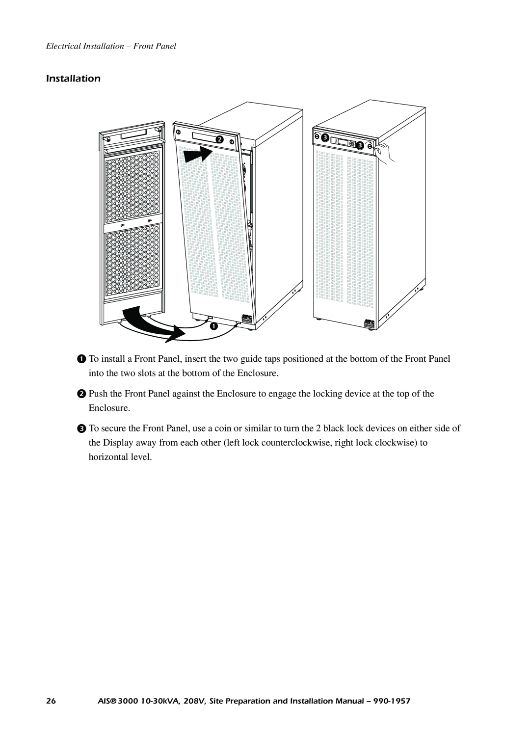 APC 3000 installation manual Installation 