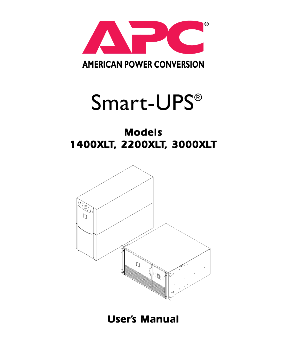 APC 2200XLT, 3000XLT, 1400XLT user manual Smart-UPS 