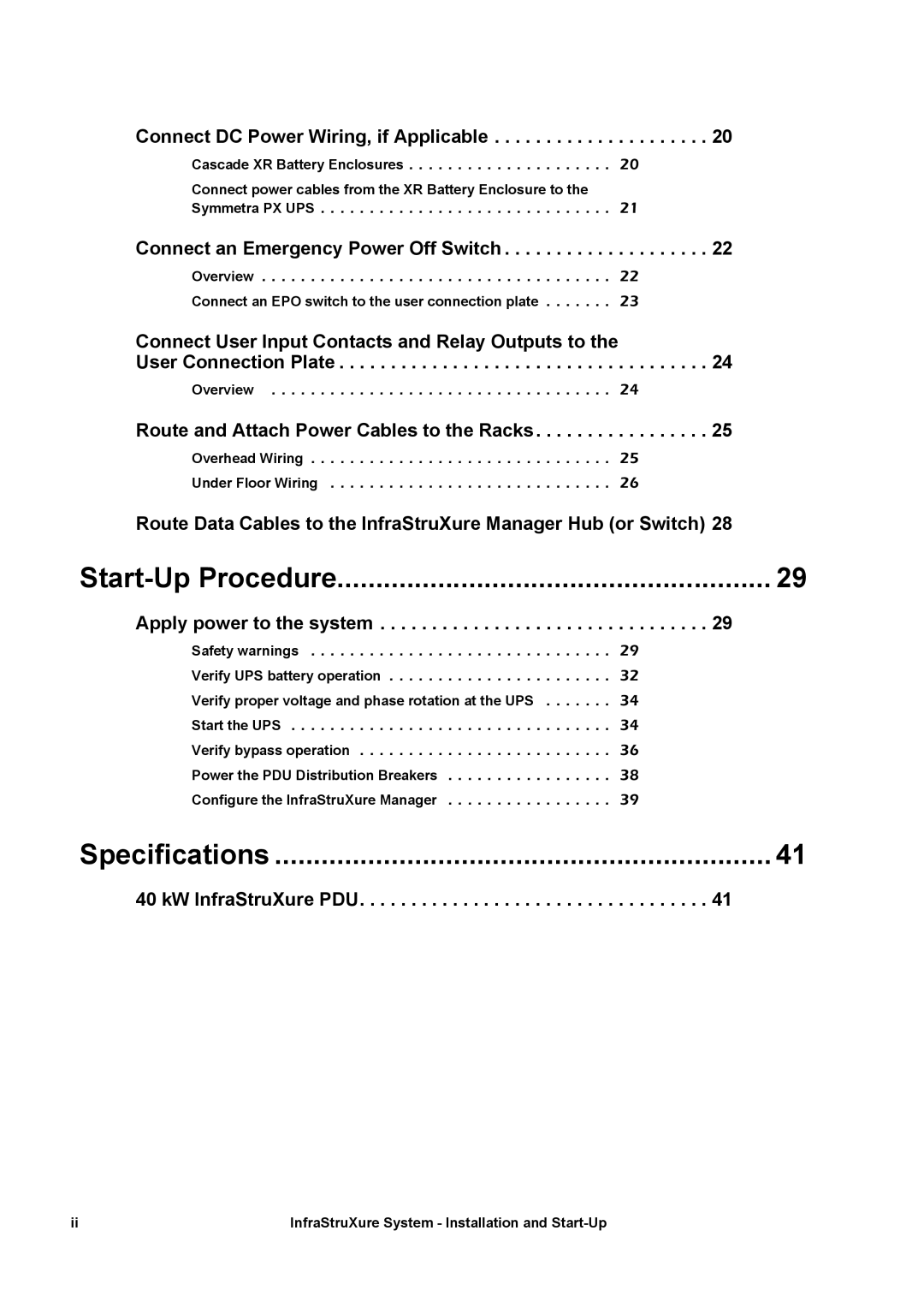 APC 208, 480, 600 manual Specifications 