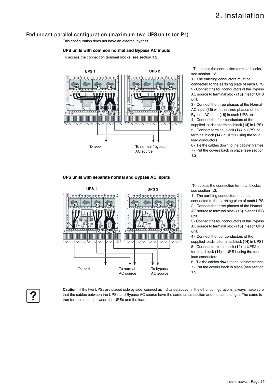 APC 5000 user manual This configuration does not have an external bypass 