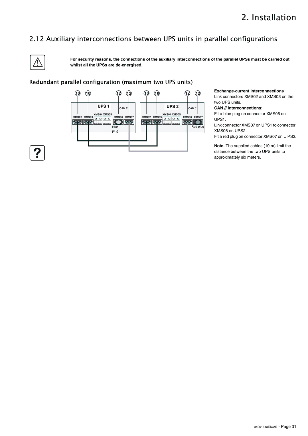 APC 5000 user manual Exchange-current interconnections, Can // interconnections 