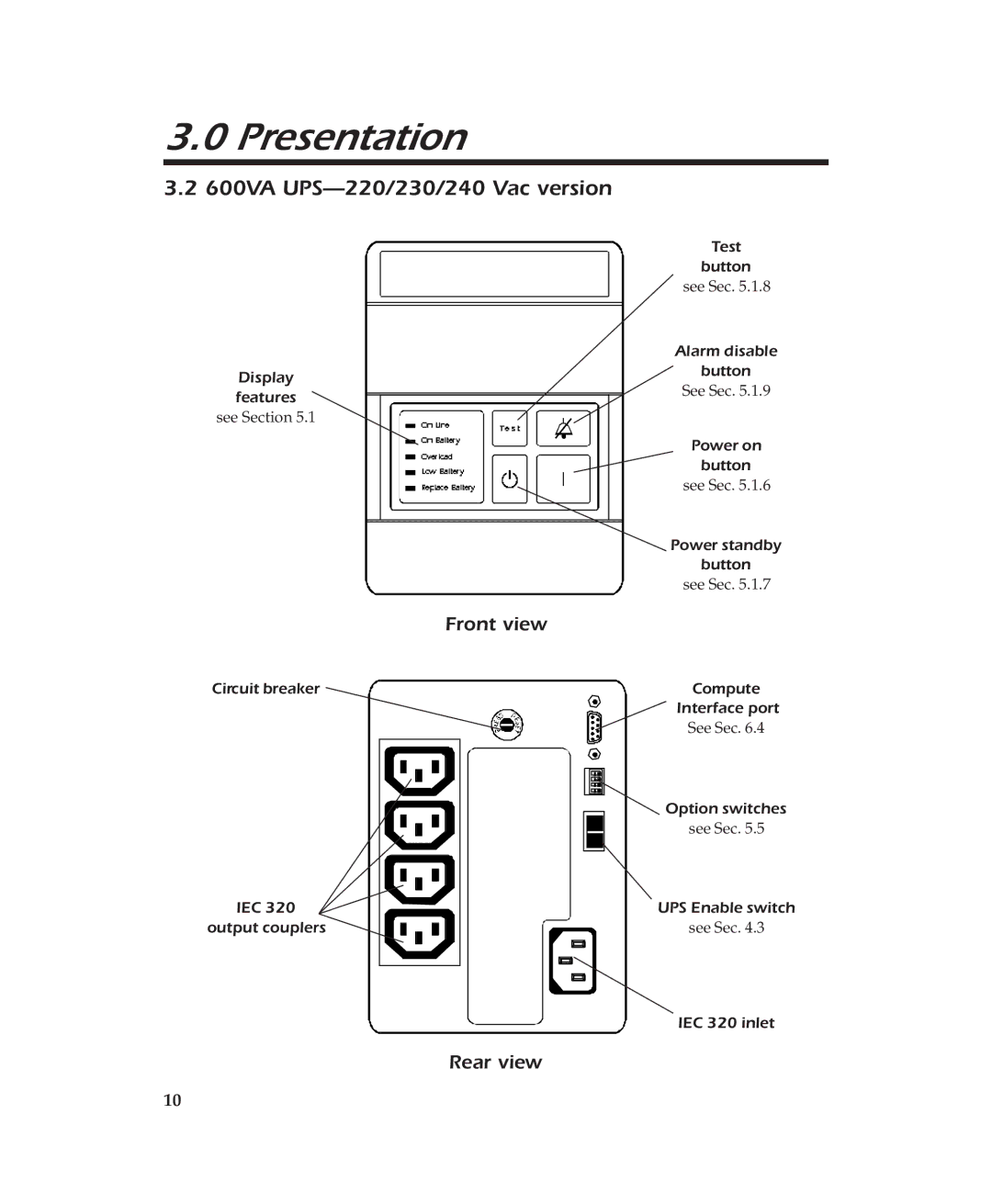 APC user manual 600VA UPS-220/230/240 Vac version 