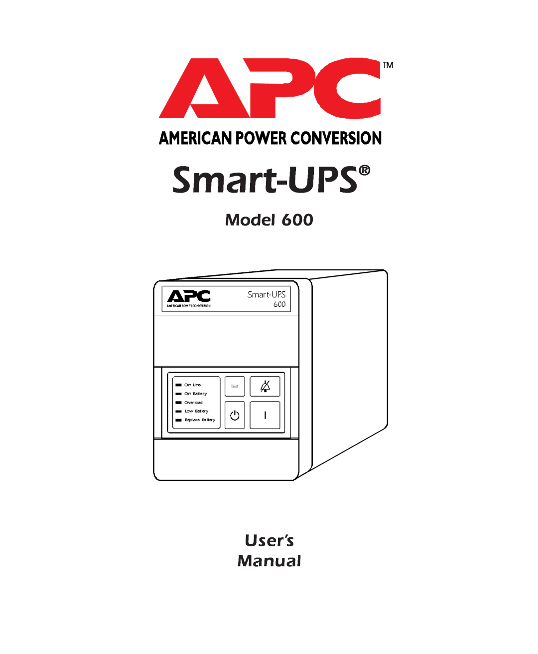 APC 600 user manual Smart-UPS, Model, Test 