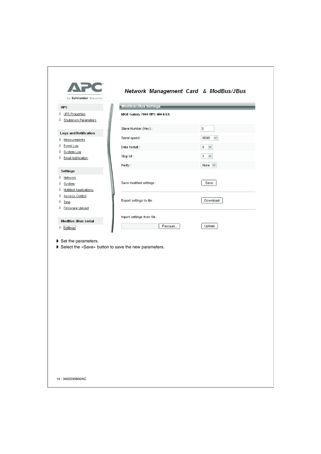 APC 66123 installation manual 14 3402230800/AC 