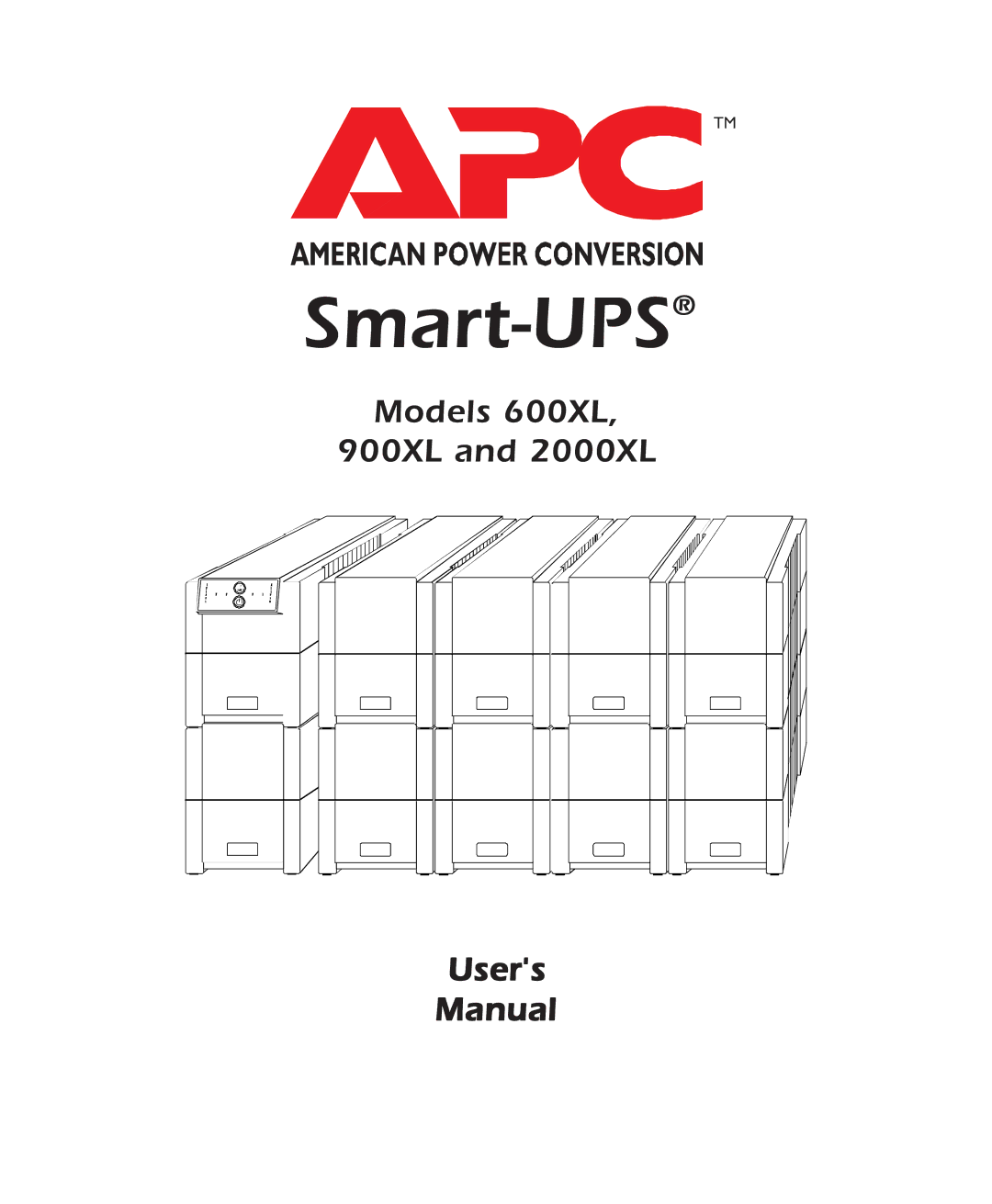 APC 2000XL, 900XL, 600XL user manual Smart-UPS 