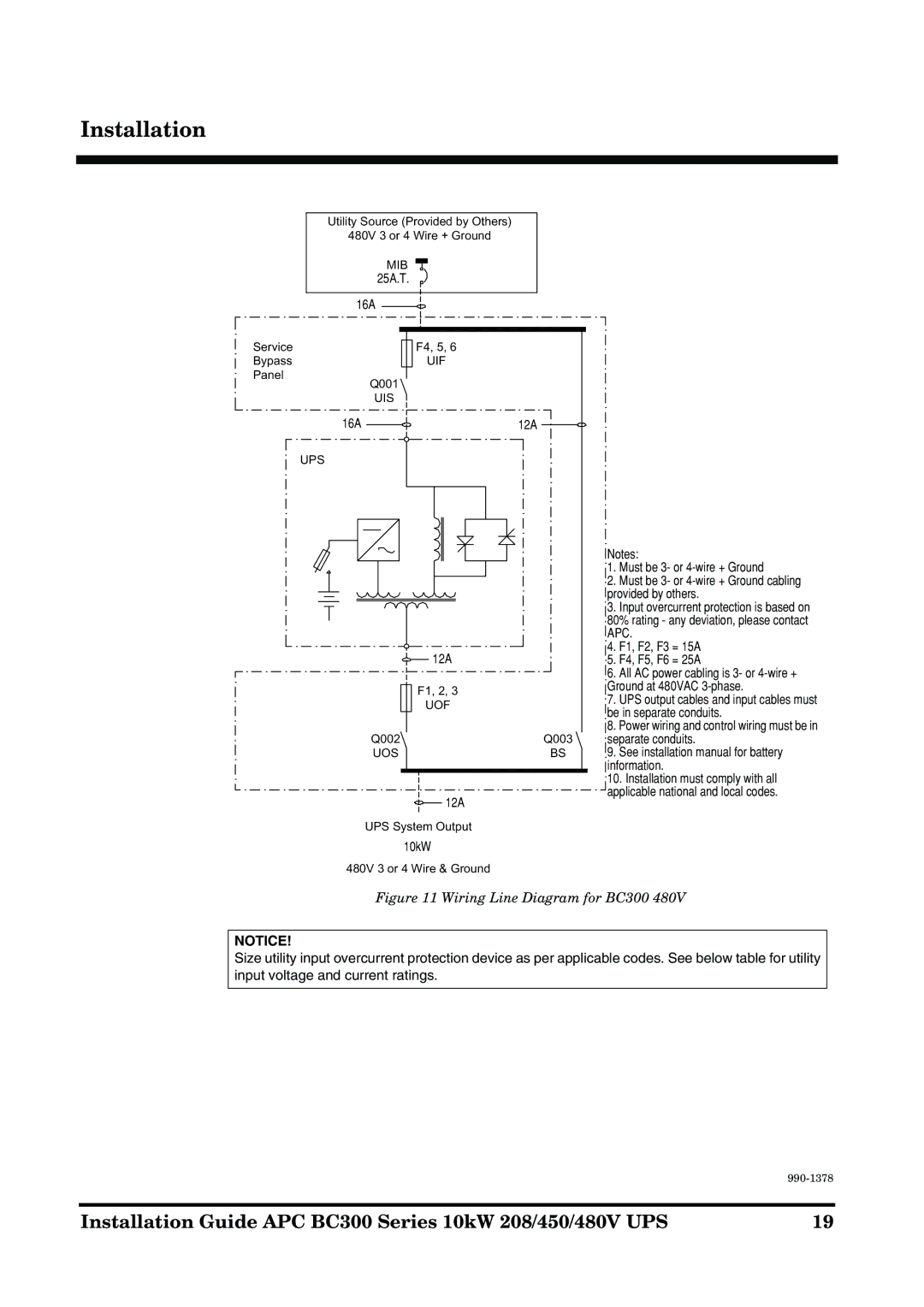 APC 990-1378 manual 25A.T 