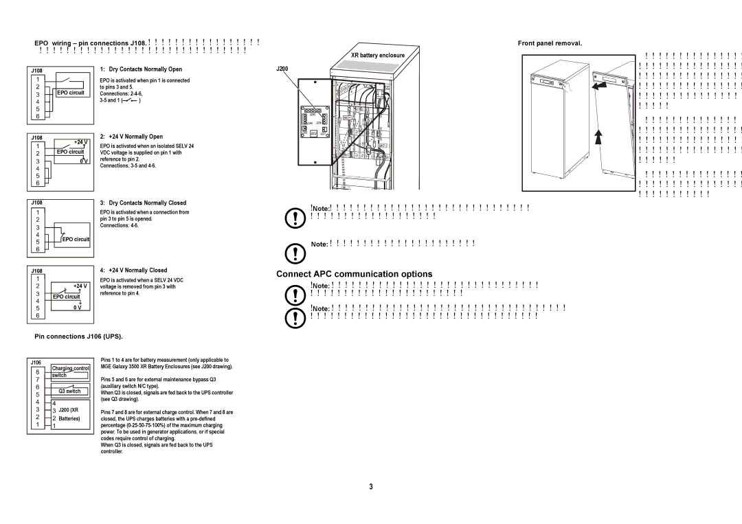 APC 990-2258B-001 important safety instructions Connect APC communication options 