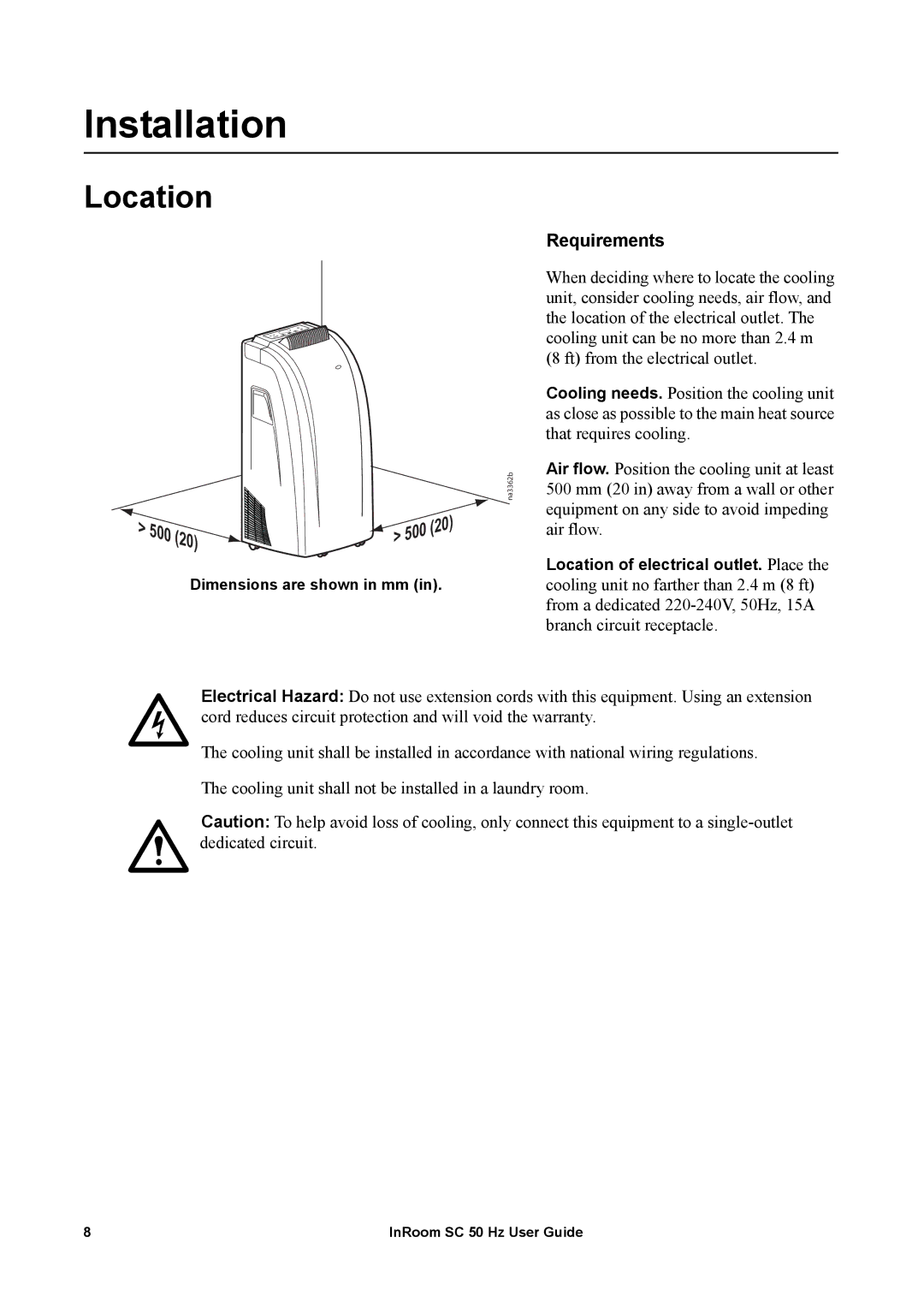 APC ACPSC3000 manual Installation, Location, Requirements 