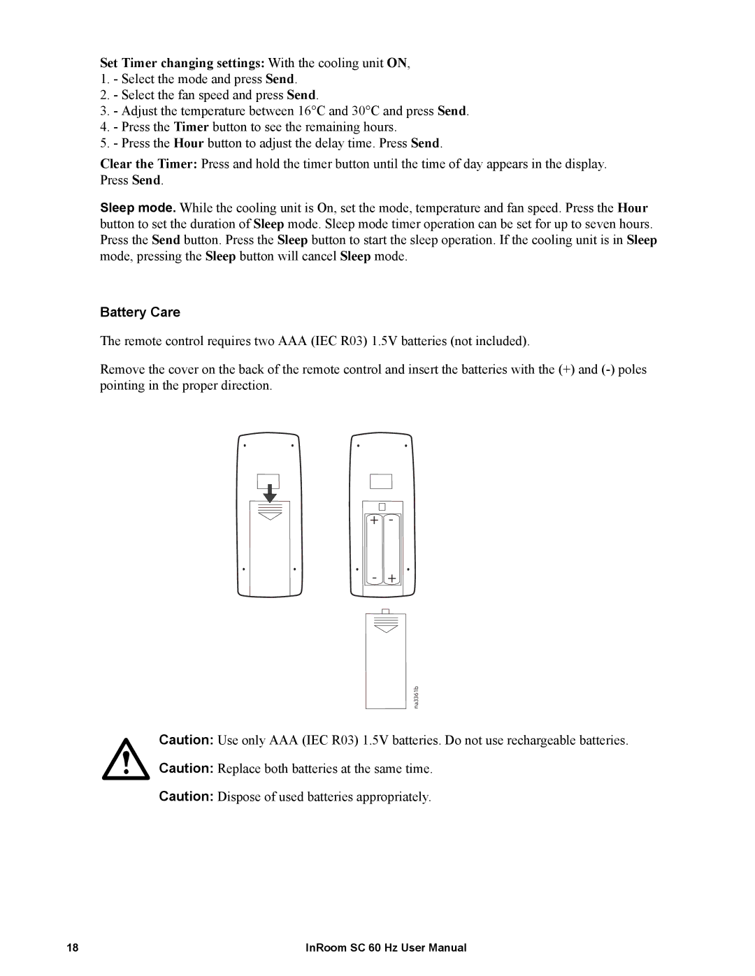 APC ACPSC3500, ACPSC2000 user manual Set Timer changing settings With the cooling unit on, Battery Care 