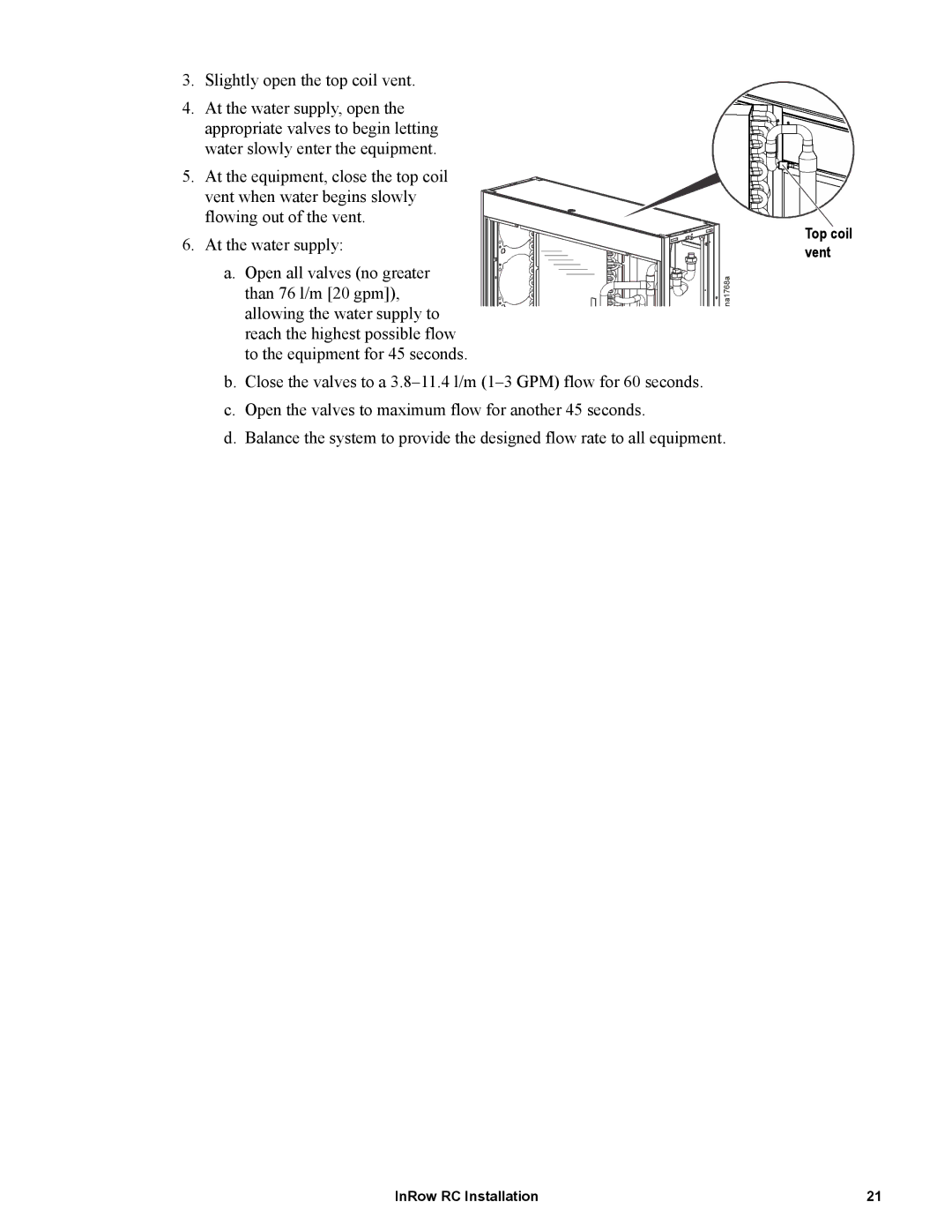 APC ACRC100, ACRC103 manual Than 76 l/m 20 gpm 