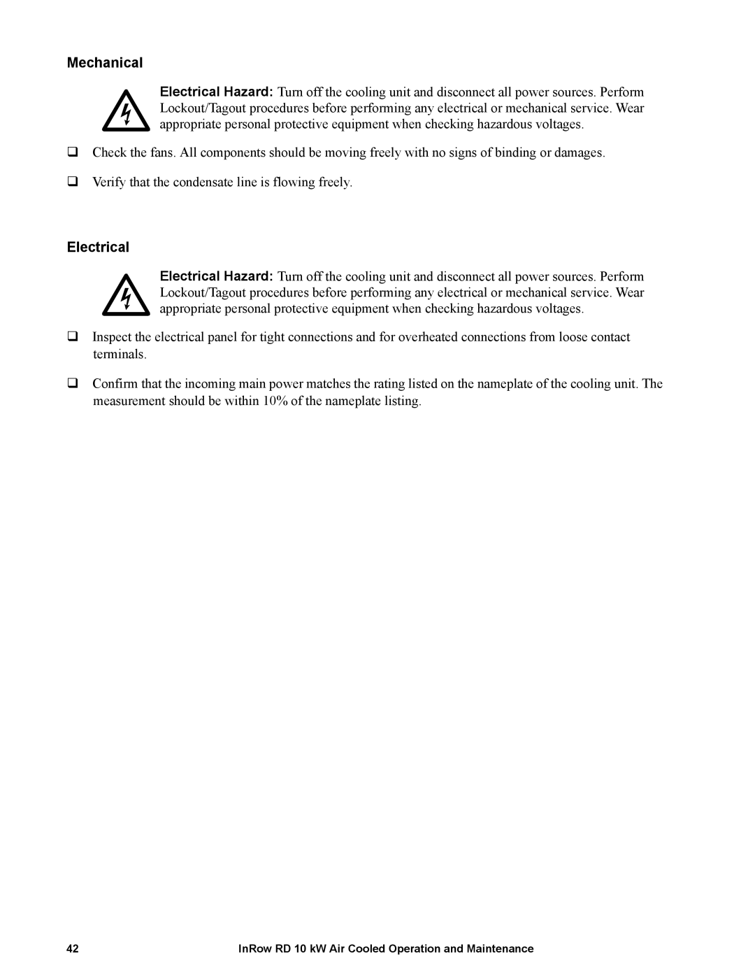 APC ACRD100, ACRD101 manual Mechanical, Electrical 