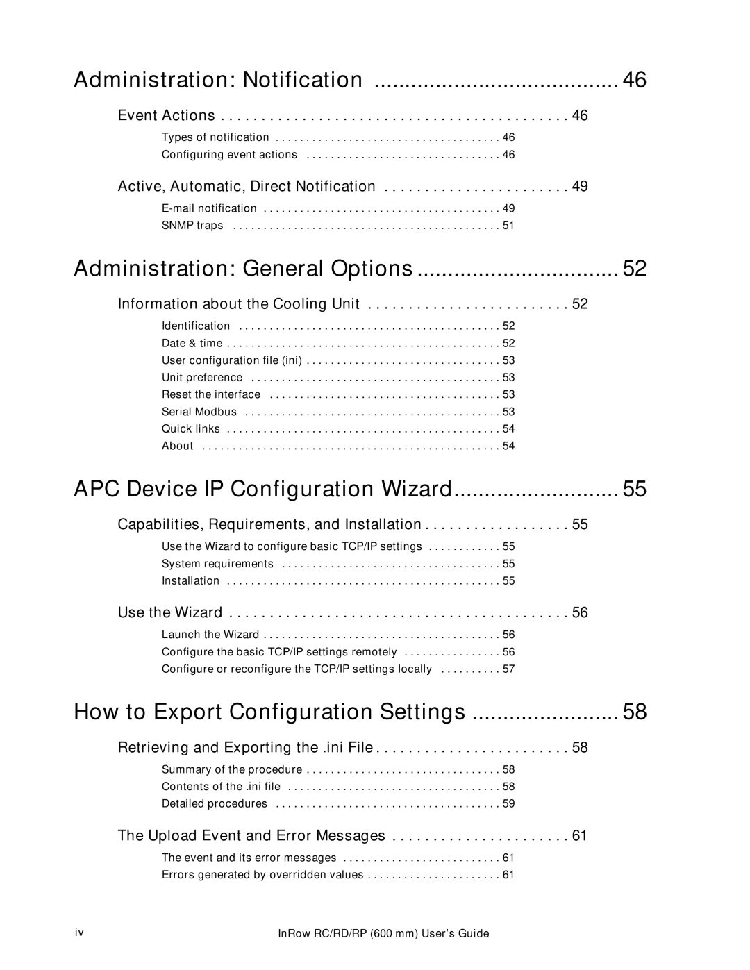 APC ACRC501, ACRP501, ACRP500, ACRP100, ACRP101, ACRD500, ACRD501, ACRC500 manual Administration Notification 