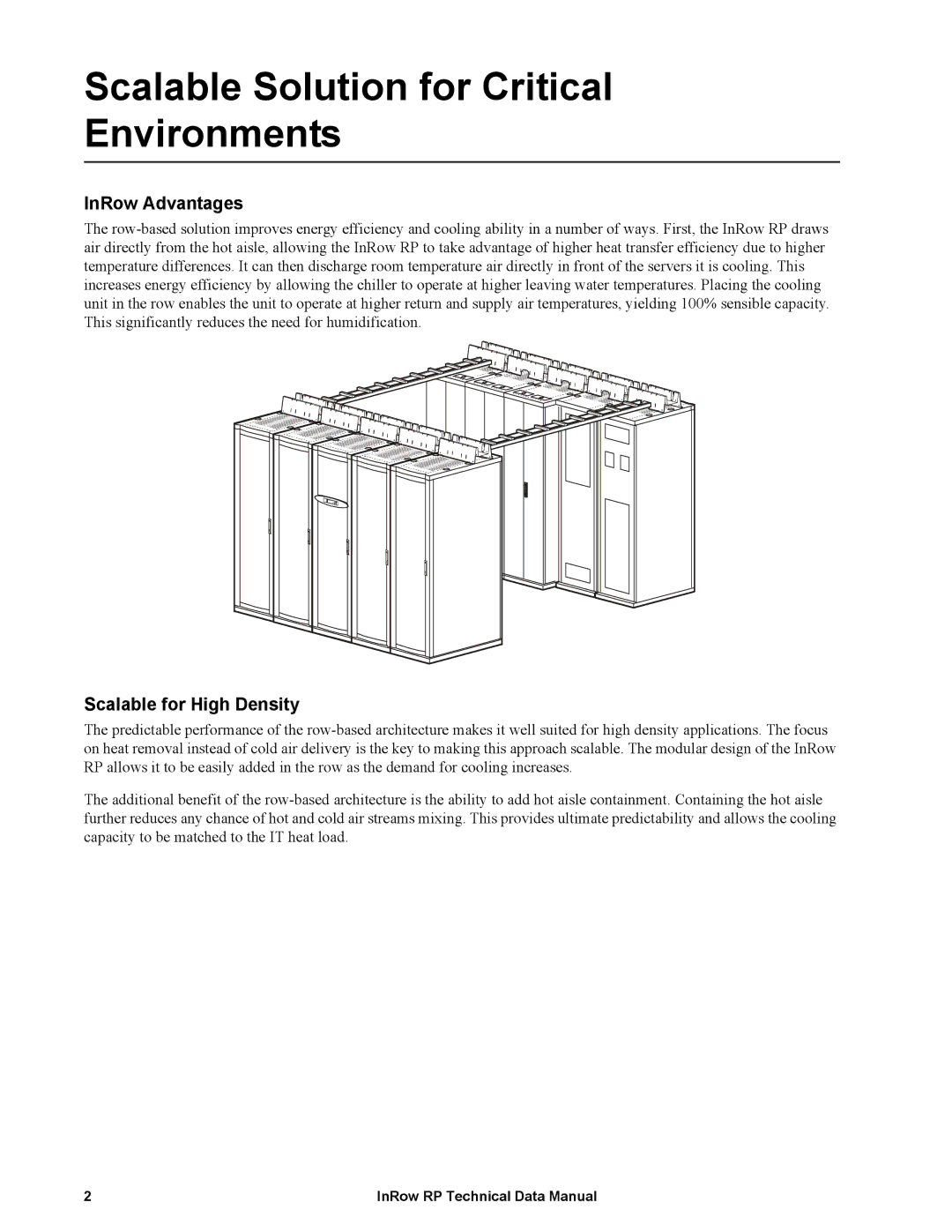 APC ACRP501, ACRP502, ACRP500 manual Scalable Solution for Critical Environments, InRow Advantages, Scalable for High Density 