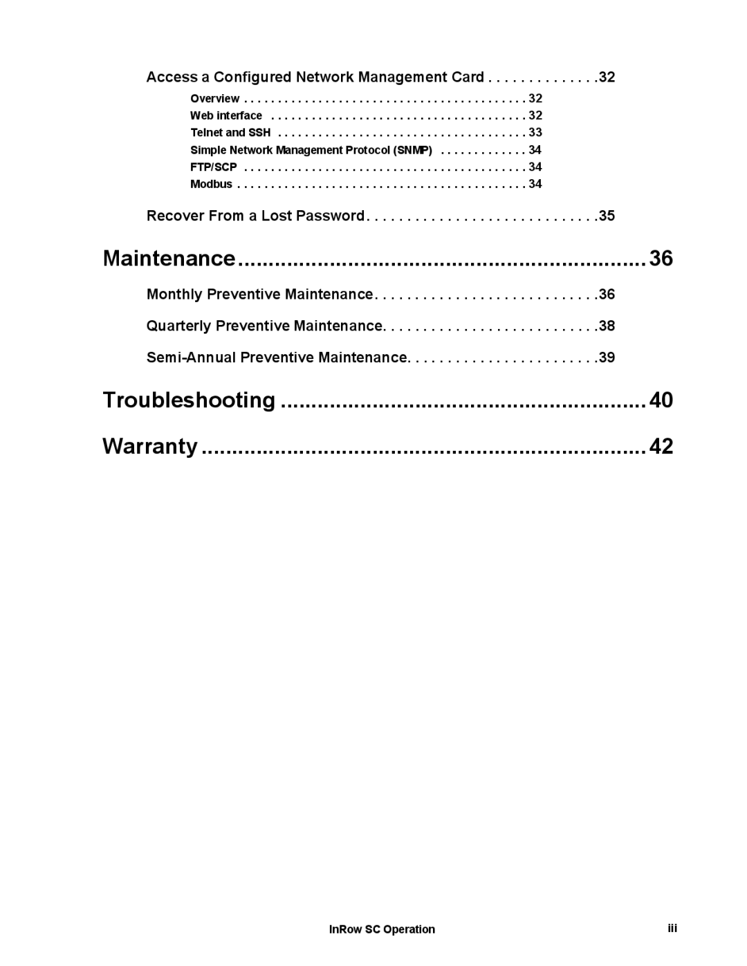 APC ACSC101, ACSC100 manual Maintenance 