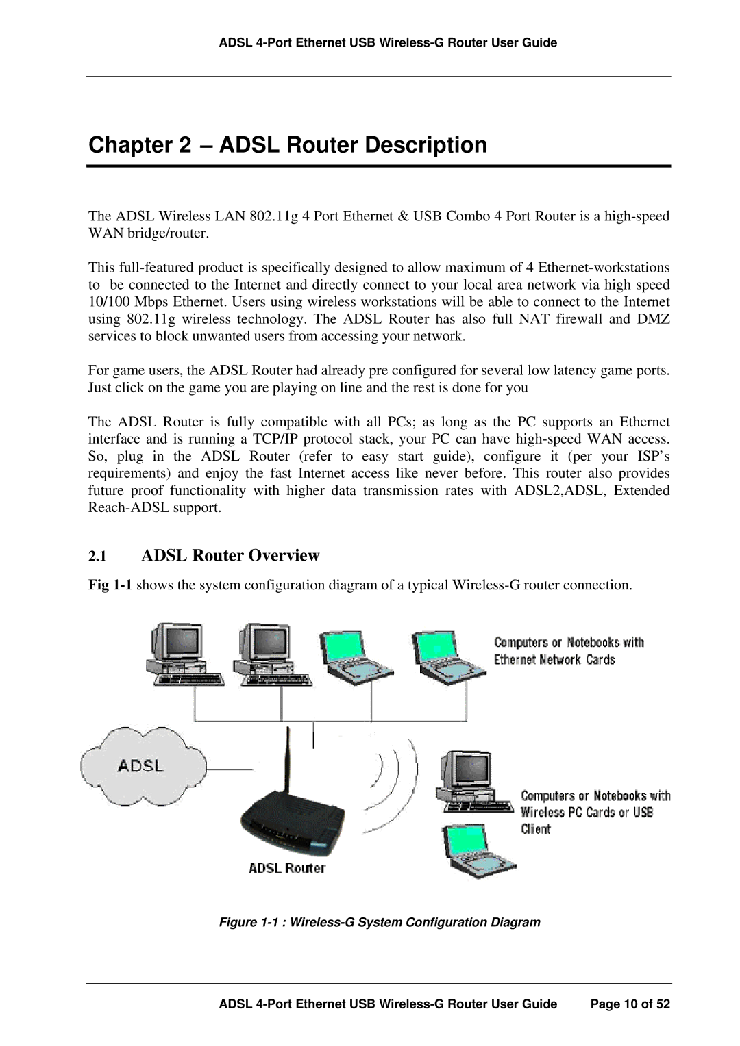 APC ADSL 4-Port manual Adsl Router Description, Adsl Router Overview 