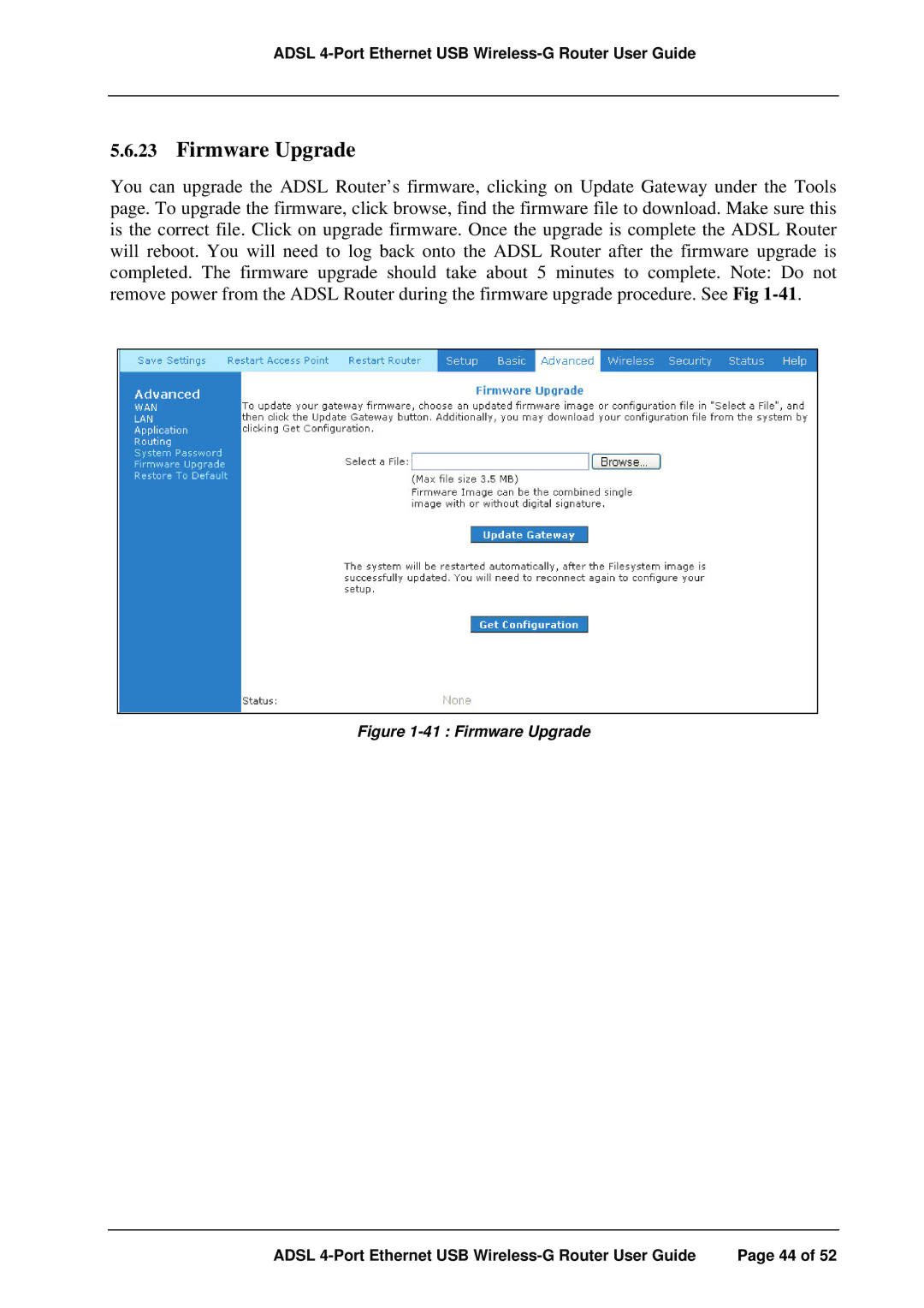 APC ADSL 4-Port manual Firmware Upgrade 