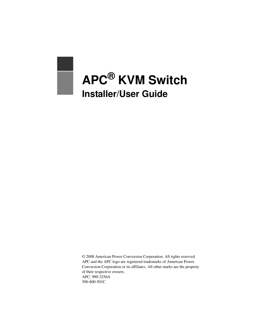 APC AP5616, AP5610, AP5615 manual APC KVM Switch 