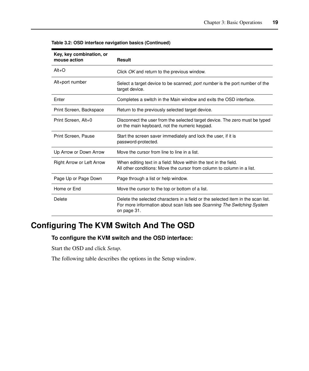 APC AP5610, AP5616, AP5615 manual Configuring The KVM Switch And The OSD, To configure the KVM switch and the OSD interface 